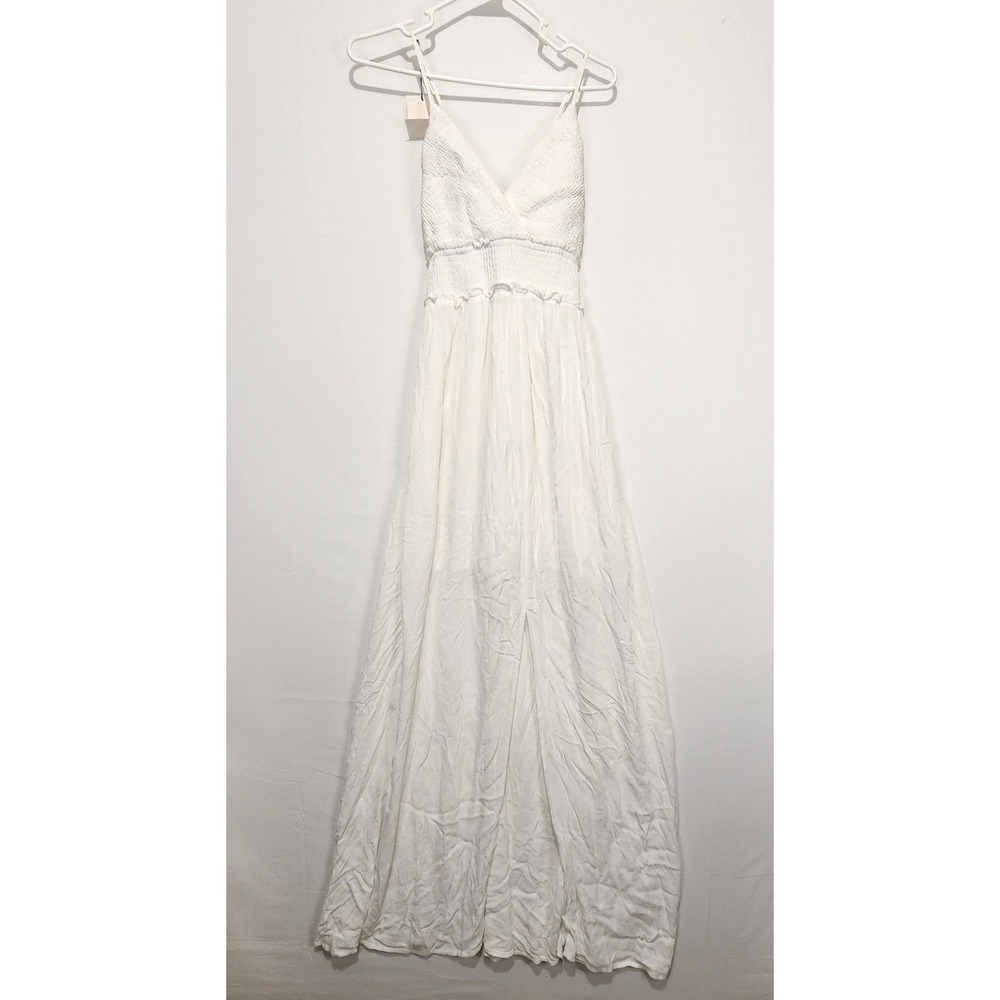 Promesa Women's Airy‎ Casual Maxi Dress White Size M